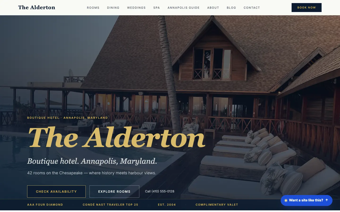 The Alderton — headless demo site built on Workspace CMS