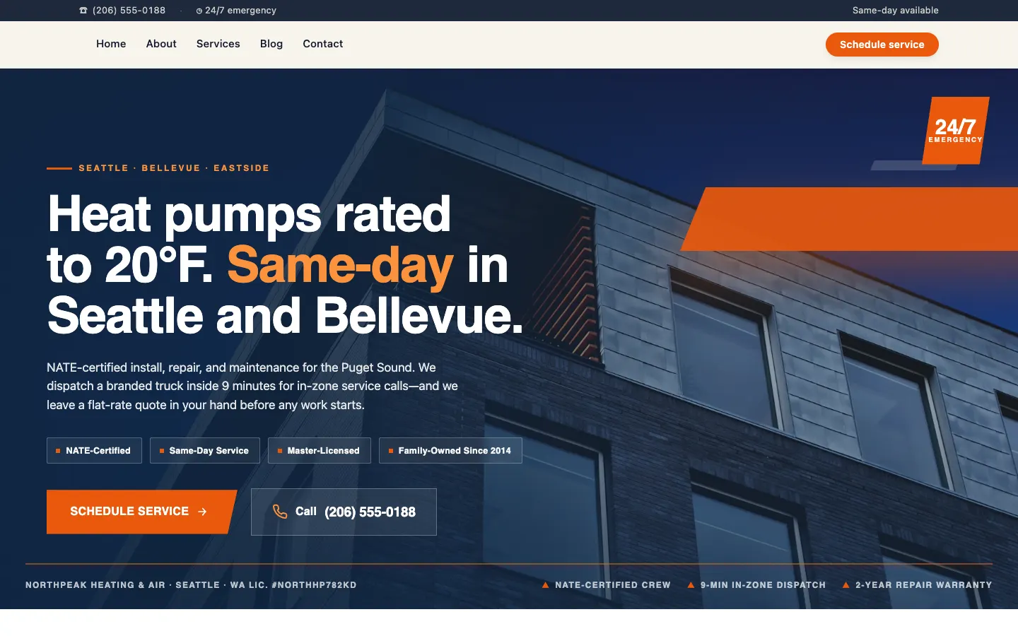 NorthPeak Heating & Air — headless demo site built on Workspace CMS
