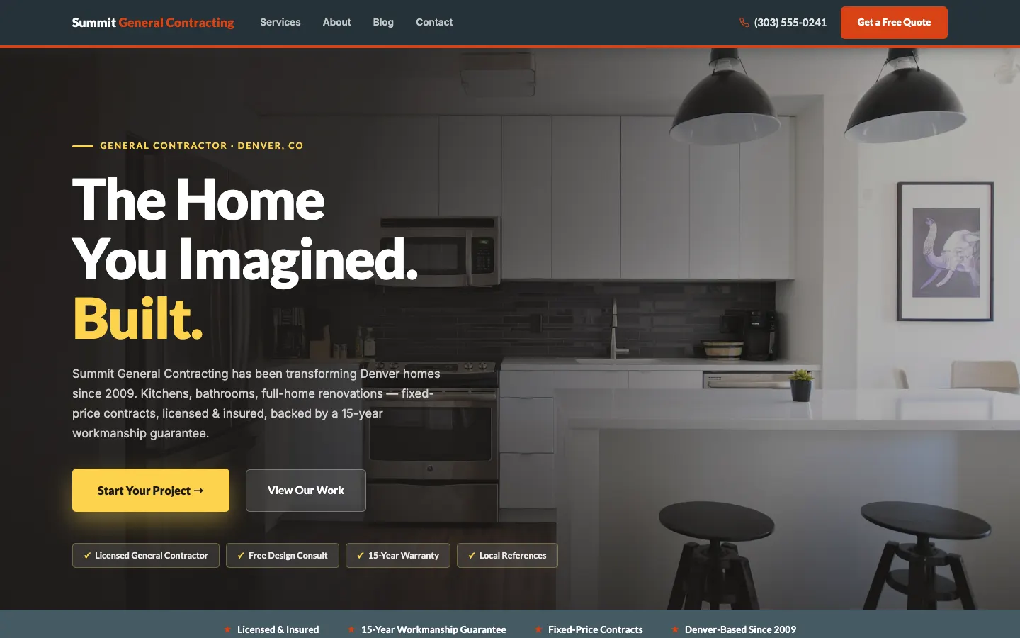 Summit General Contracting — headless demo site built on WorkspaceCMS