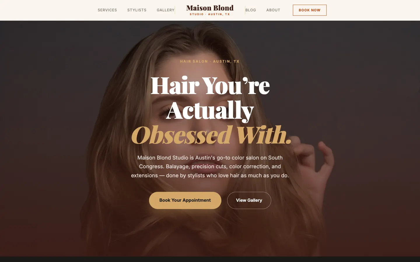Maison Blond Studio — headless demo site built on WorkspaceCMS