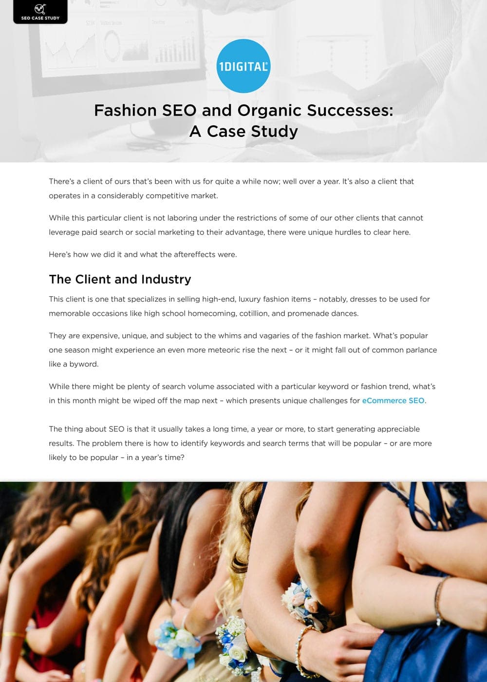 Case study cover: Fashion SEO and Organic Successes