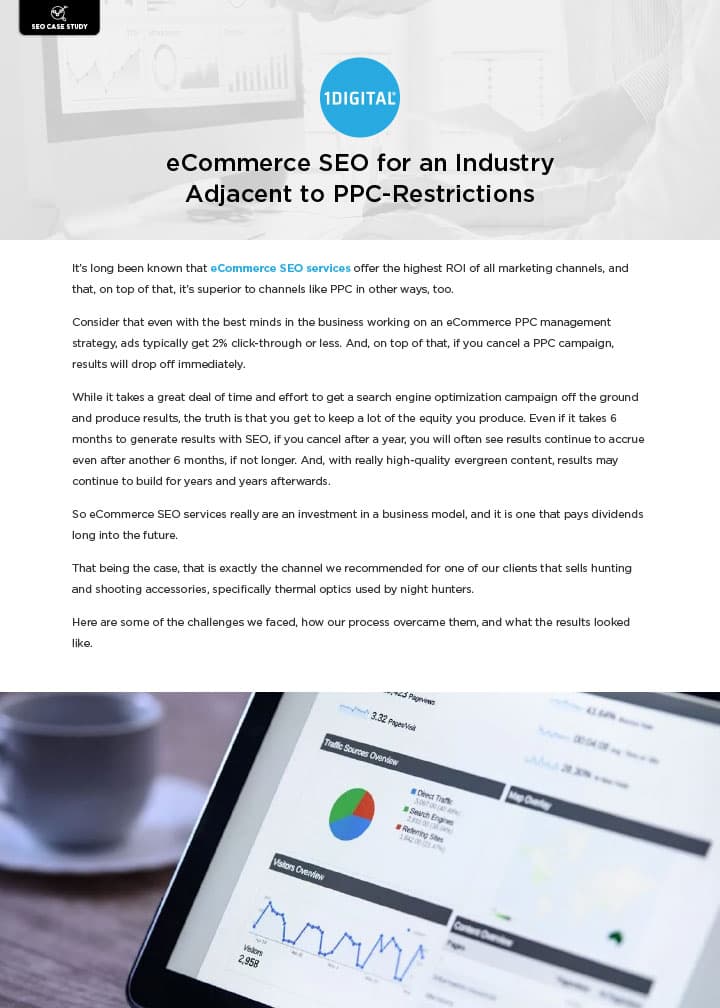eCommerce SEO for an Industry Adjacent to PPC-Restrictions