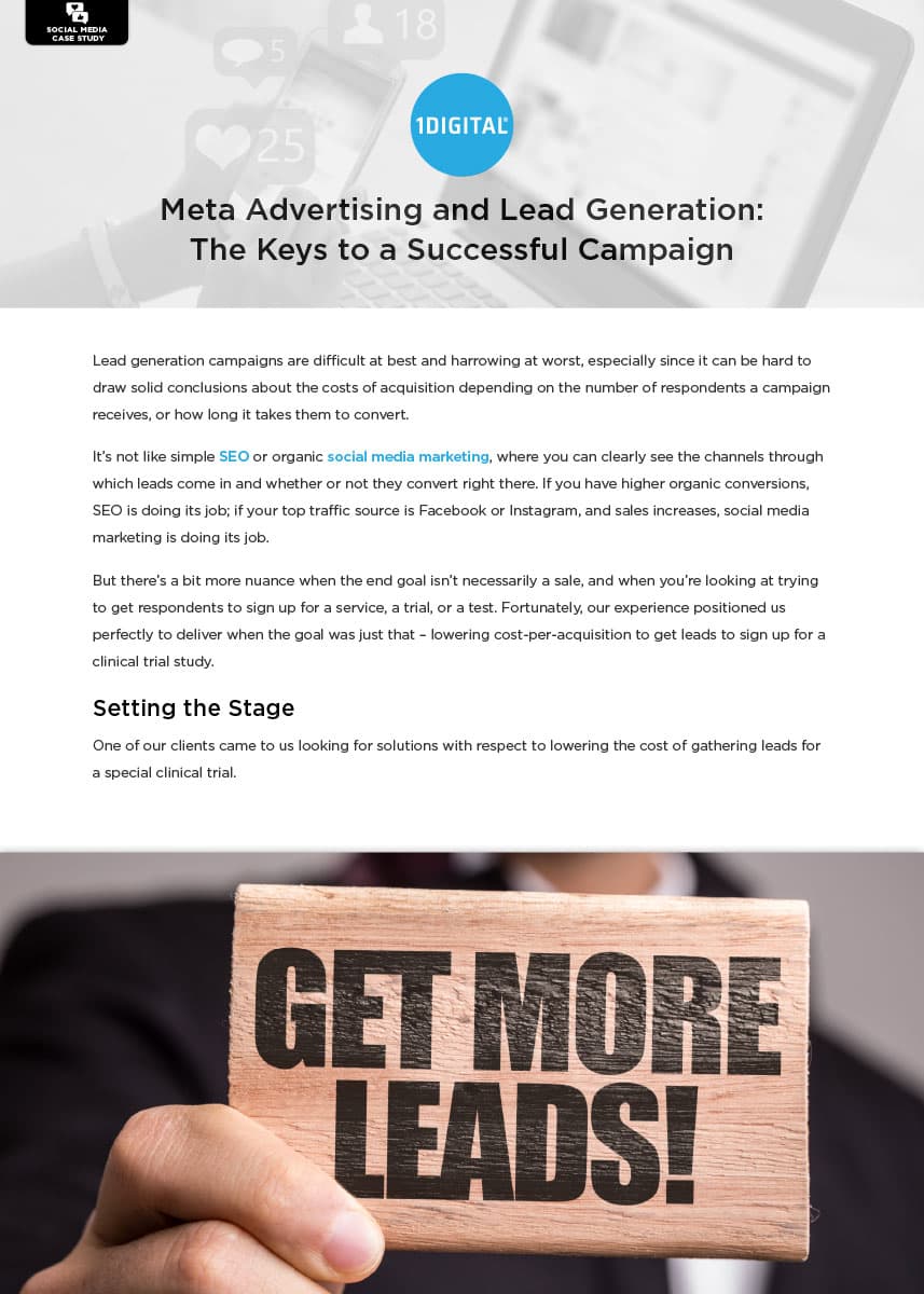 Meta Advertising and Lead Generation: The Keys to a Successful Campaign