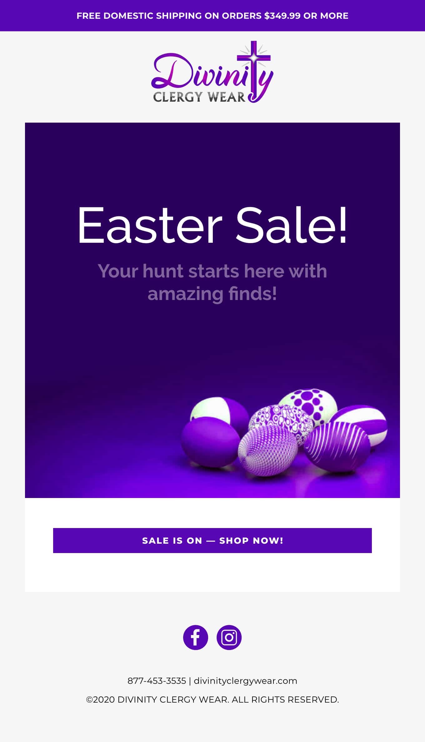 Announcement-focused email structure