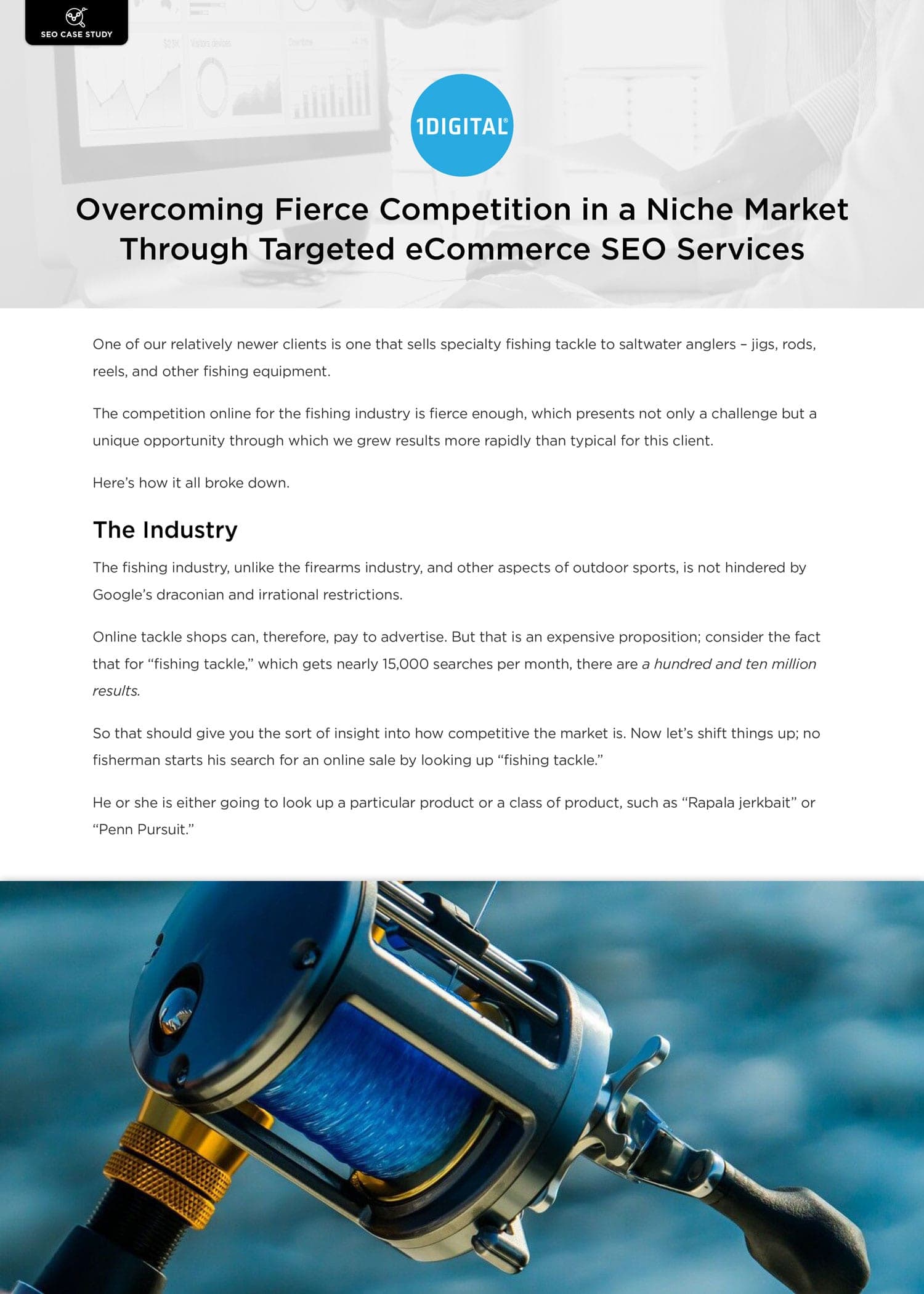 Fishing tackle eCommerce SEO — niche market organic growth
