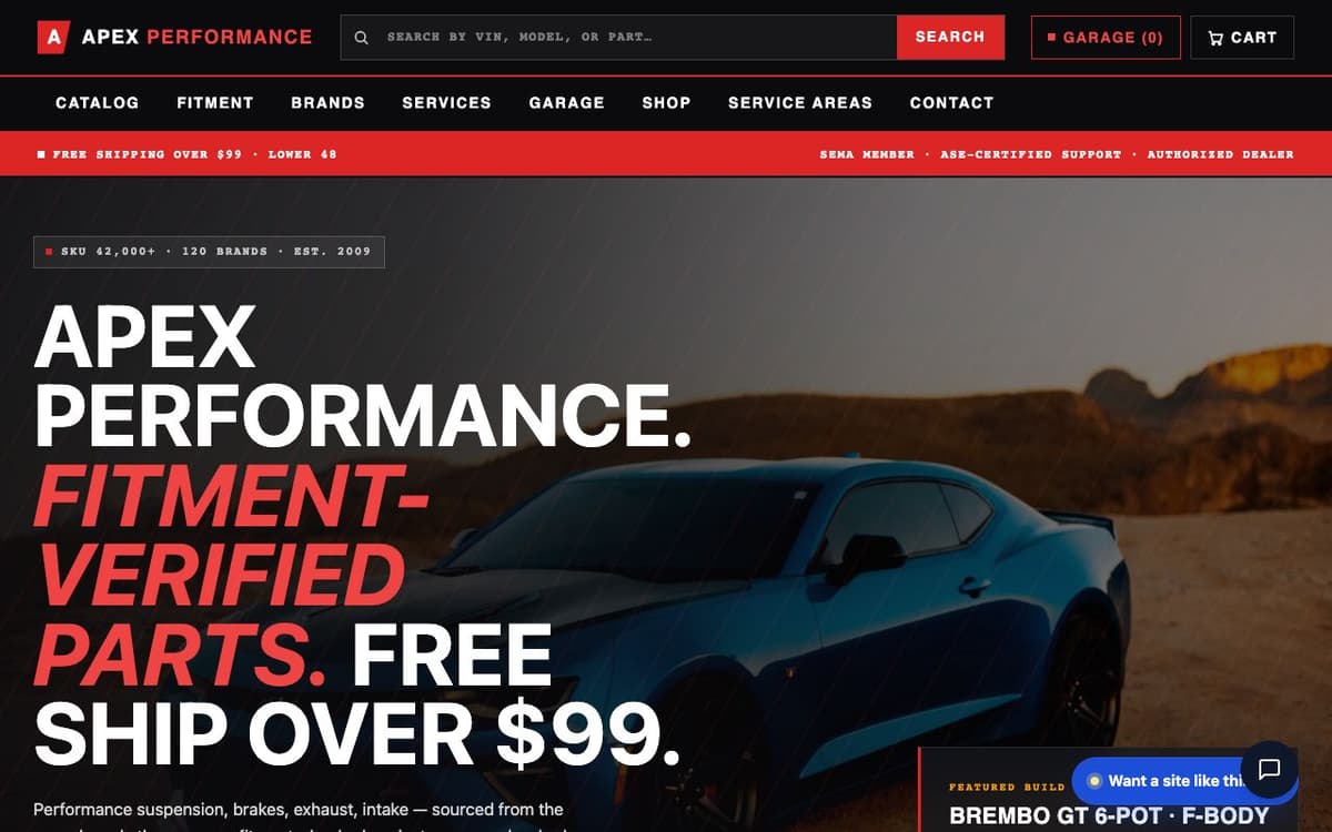Tires & Wheels website demo built on WorkspaceCMS.ai