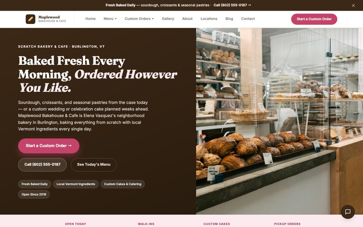 Coffee & Tea website demo built on WorkspaceCMS.ai