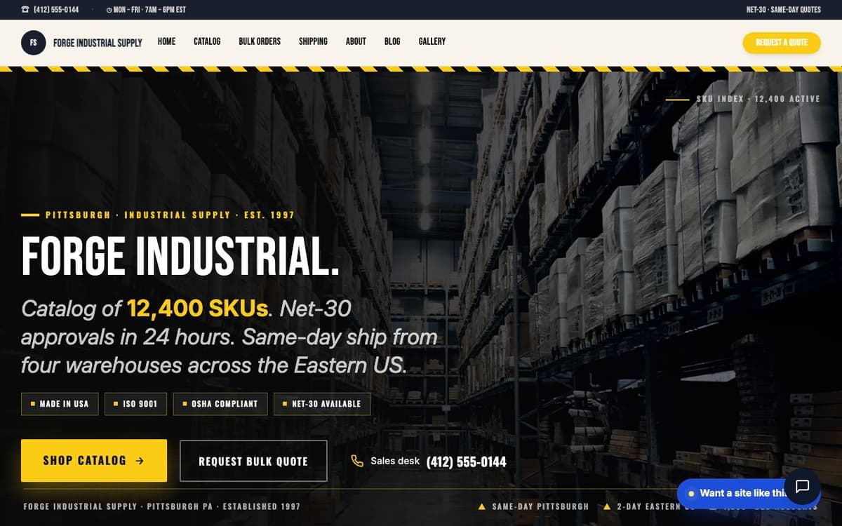 Trucking & Logistics website demo built on WorkspaceCMS.ai
