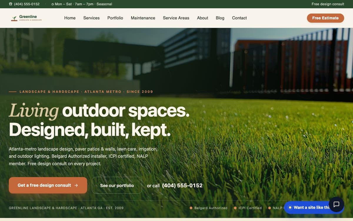 Tree Service & Arborists website demo built on WorkspaceCMS.ai