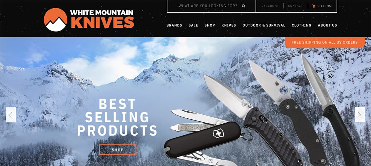 White Mountain Knives: Working Above and Beyond Site Redesign