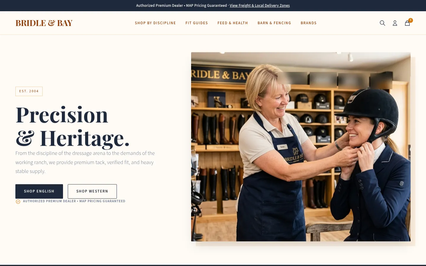 An example equestrian storefront