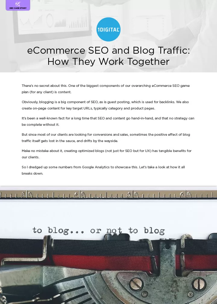 eCommerce SEO and Blog Traffic: How They Work Together